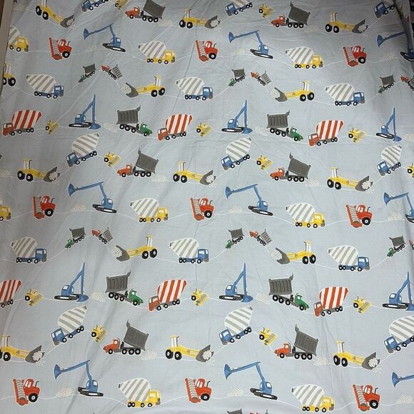 Pottery Barn Busy Builder Construction Duvet Cover Size Twin - Picture 1 of 6